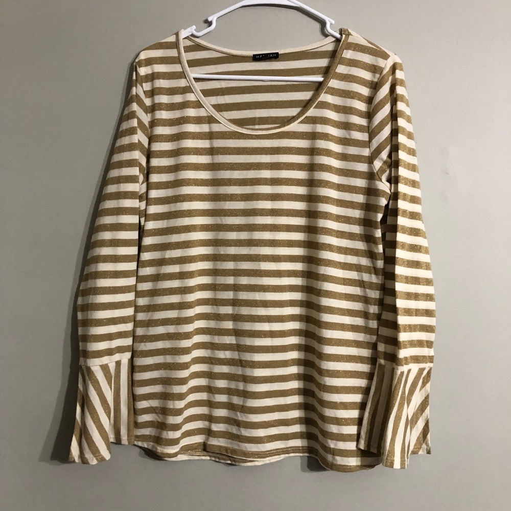 Gold and Cream top NWOT